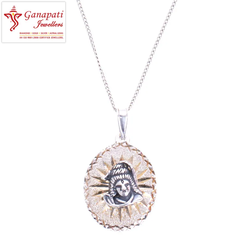 om shiva silver pendant