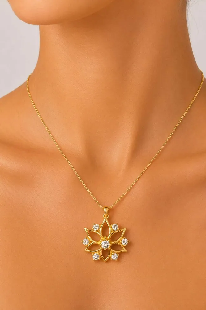 Floral Diamond Pendant