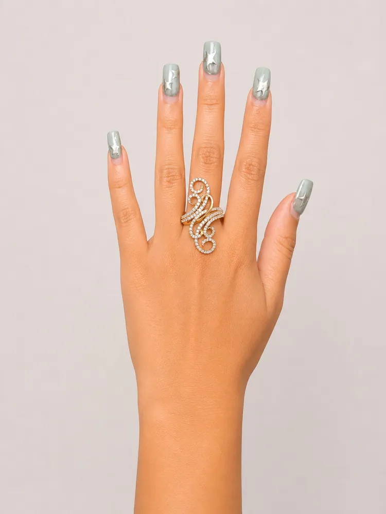 Swirl Diamond Ring